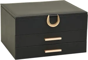 Storage for Earrings Rings Necklaces Bracelets Women��s Jewelry Box Black expedition desperate chaos Jewelry Organizer Box with Mirror - 3 Layer 2 Drawers 