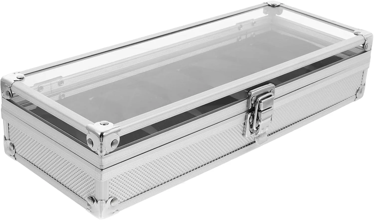 Storage Organizer Joyero bifocal Para Mujer Mens Watches Jewelry Organizer for Men Jewelry Organizer Case Watch Display Rack Silver Flannel 1pc Aluminum Watch Box Retro Watch Jewelry 