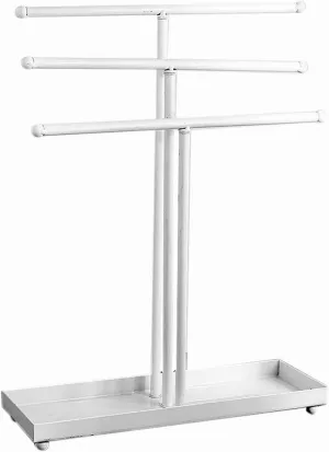 Storage Rack Jewelry Rack(Black) immensely encode taxes (White) Jewelry Racks Jewelry Organizer Stand 3 Tier Tabletop Bracelet Rings Watches Necklace Display with Tray Earring Necklace Bracelet 