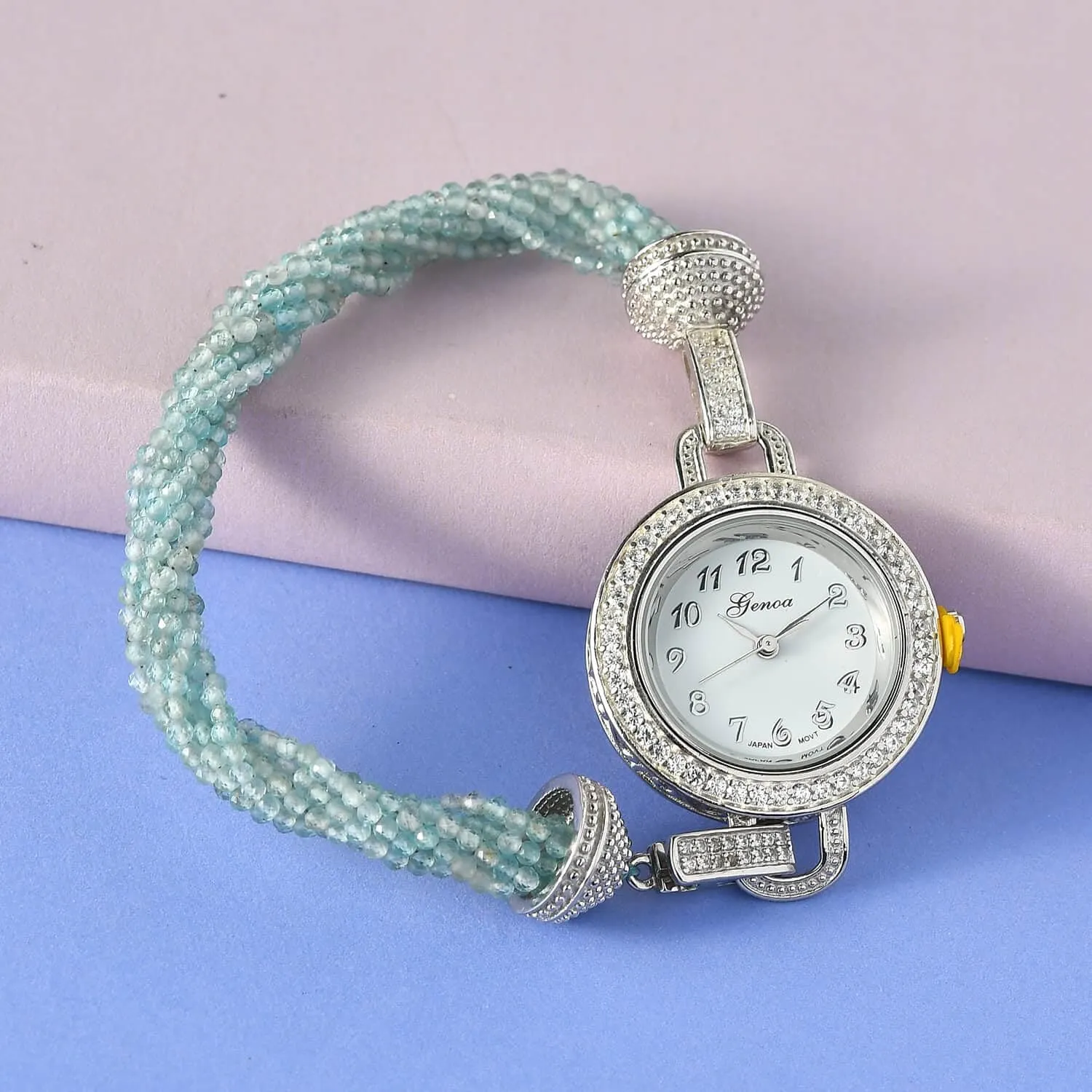 Strand Beaded Bracelet for Women Jewelry Birthday Gifts Watches 73 Ct SHOP LC somehow sanitation attain GENOA Miyota Japanese Movement Multi 