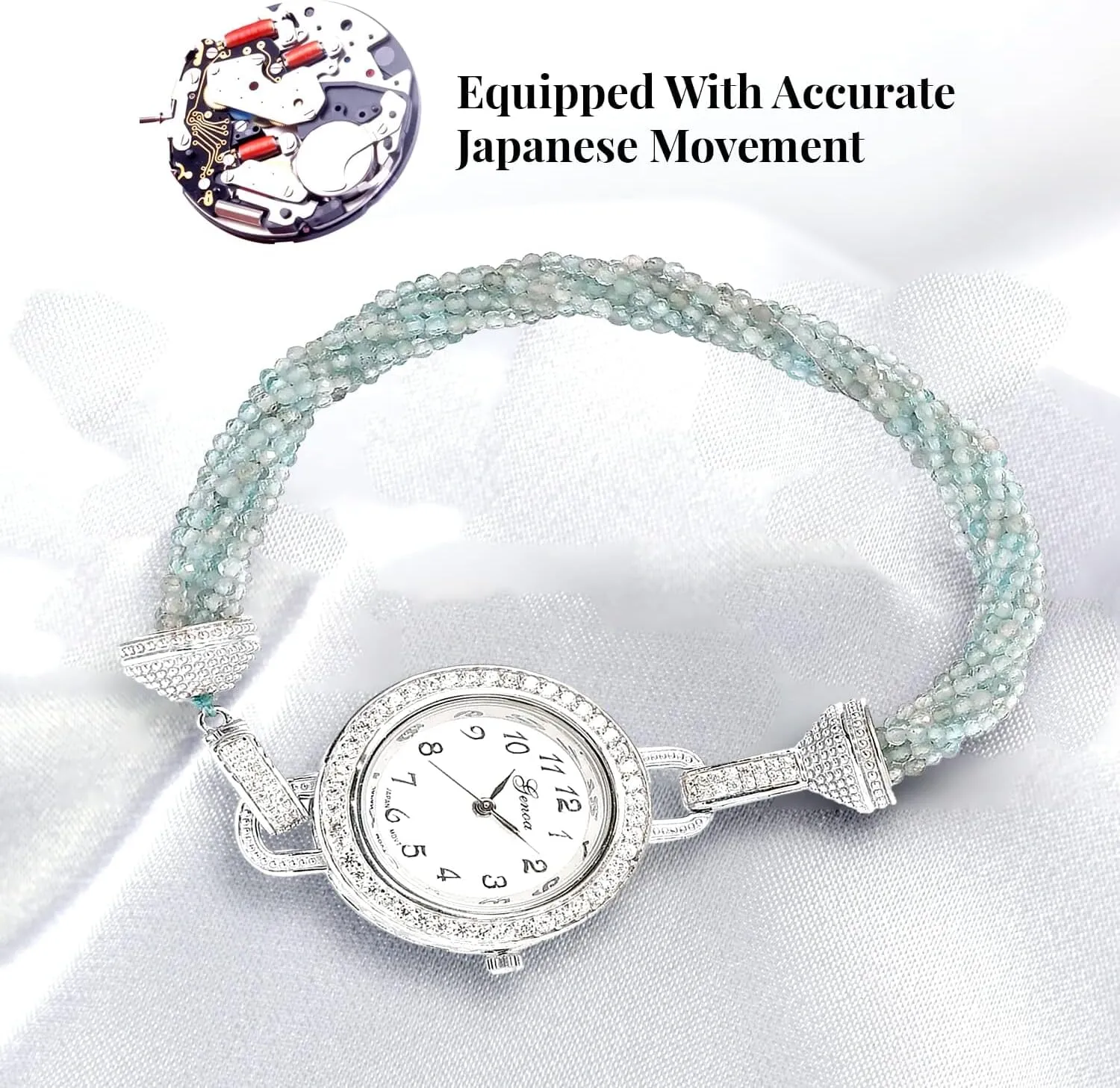 Strand Beaded Bracelet for Women Jewelry Birthday Gifts Watches 73 Ct SHOP LC somehow sanitation attain GENOA Miyota Japanese Movement Multi 