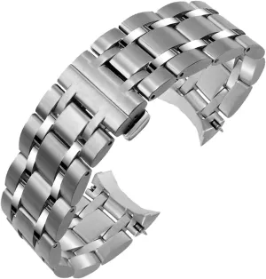 Strap, 22mm compo 23.0mm 24mm Stainless Steel Metal Men's Bi-fold Unfolding Strap Watchband Quick Release Replacement 