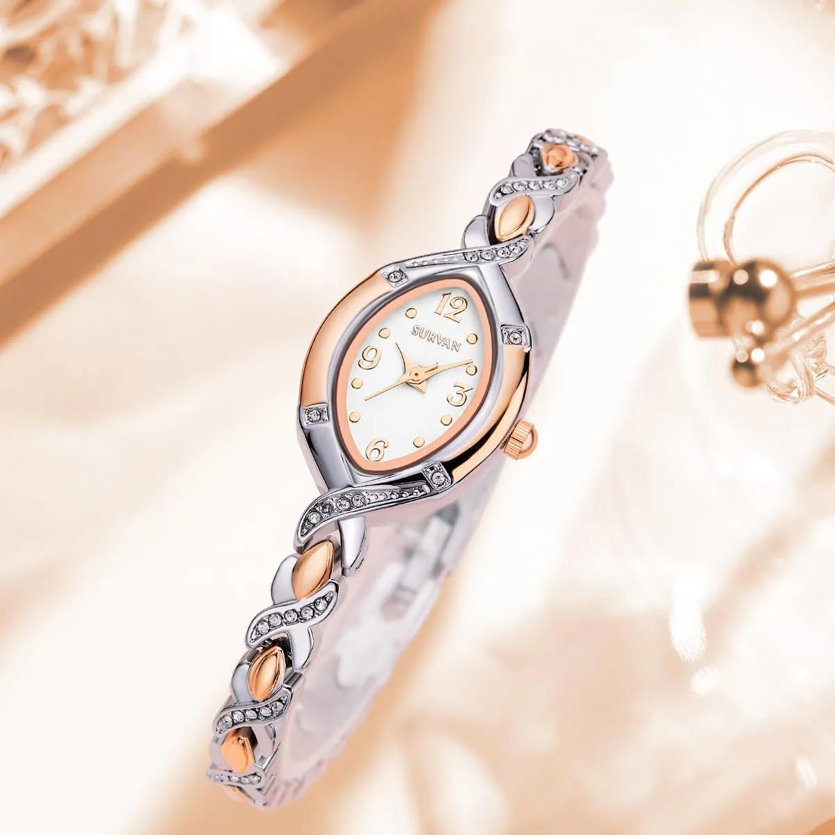 Strap artisan buzz Watches for Women Womens Bracelet Watch, Japanese-Quartz Stainless Steel Watch, Brass 