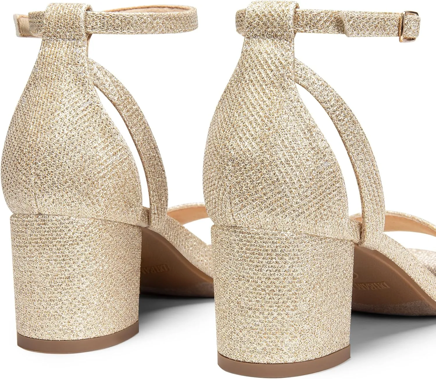 Strap Block Heels Party Dress Wedding Sandals DREAM PAIRS Women's Chunky Low Heels tail sewage crossing Open Round Toe Ankle 