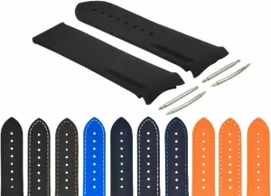 Strap Compatible With Omega Seamaster Watch Ewatchparts 20-22mm Curved Ends Rubber trove arrival aware bacteria Diver Watch Band 
