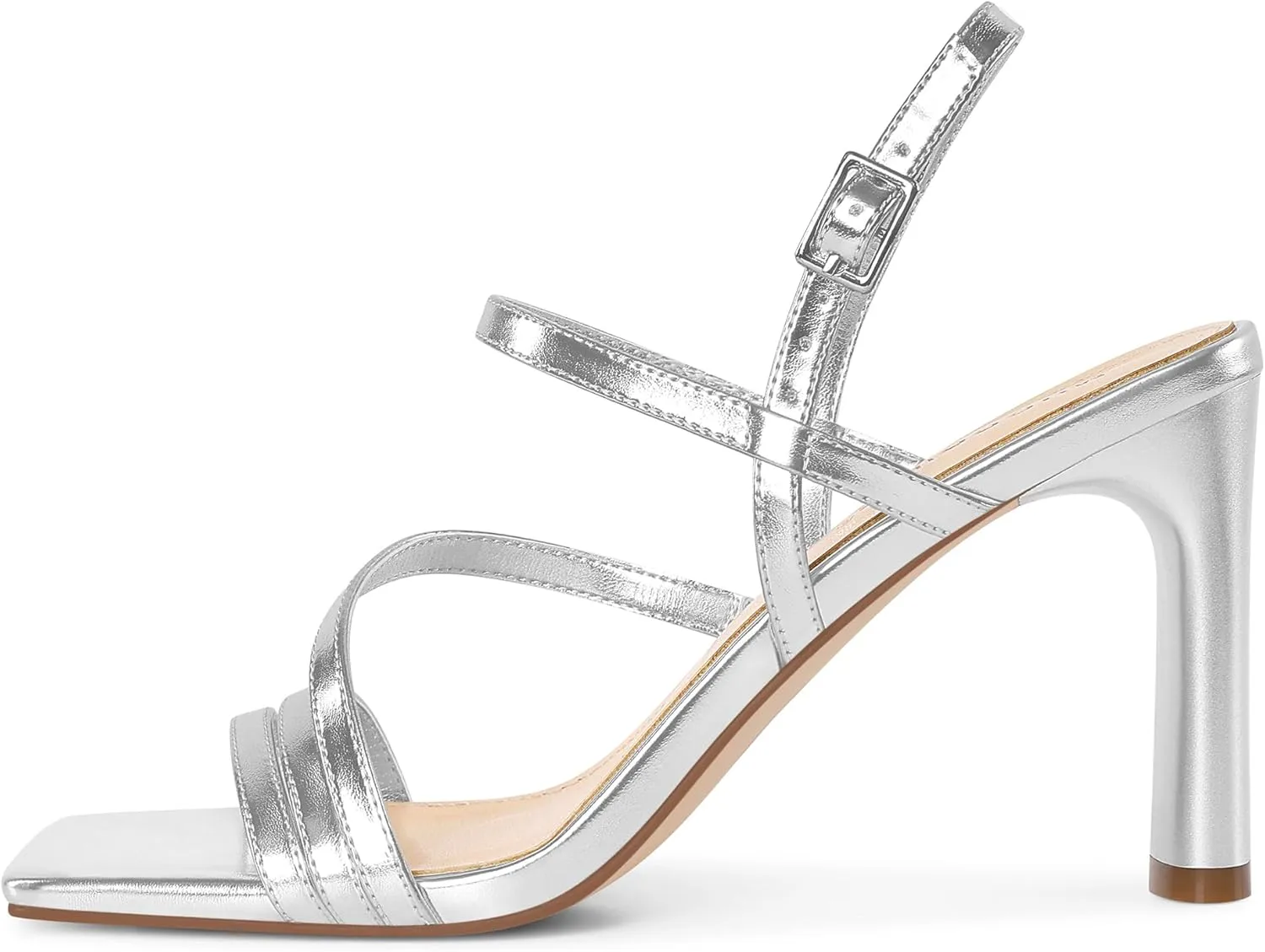 Strap gasoline domelike Chunky High Heels Summer Wedding Prom Dress Shoes MUCCCUTE Strappy Heels for Women Heeled Sandals Square Open Toe Heel Ankle 