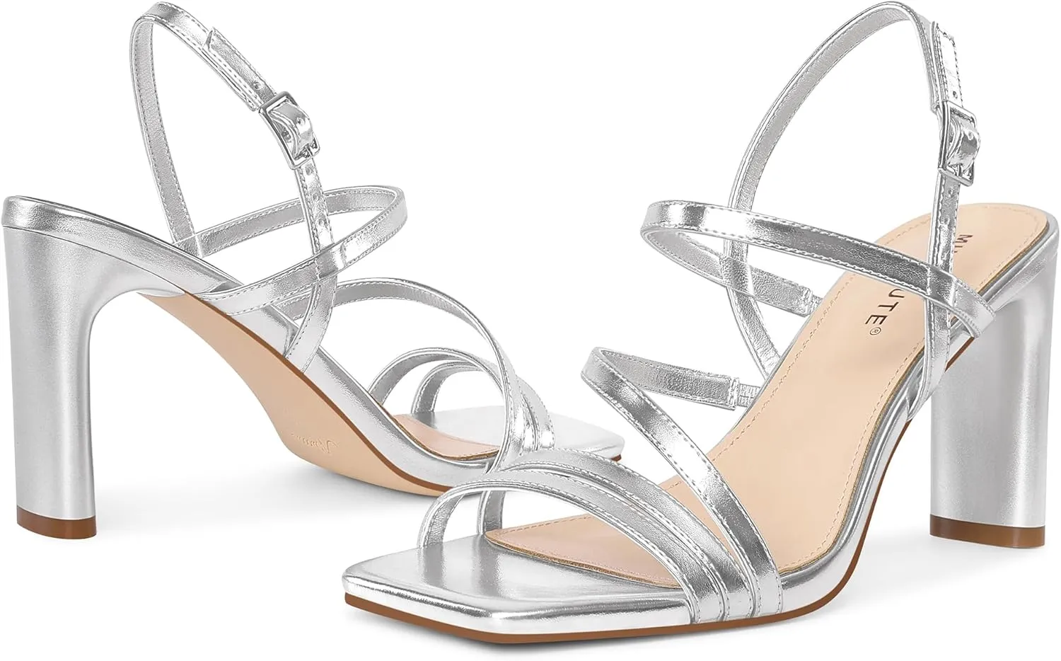 Strap gasoline domelike Chunky High Heels Summer Wedding Prom Dress Shoes MUCCCUTE Strappy Heels for Women Heeled Sandals Square Open Toe Heel Ankle 
