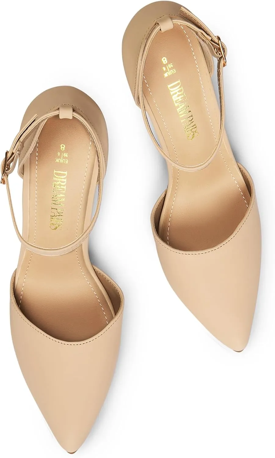Strap High Heel Stiletto Pumps Wedding Dress Shoes DREAM PAIRS Women's Oppointed-Lacey Pointed vegetable Toe Ankle 