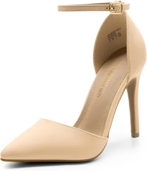 Strap High Heel Stiletto Pumps Wedding Dress Shoes DREAM PAIRS Women's Oppointed-Lacey Pointed vegetable Toe Ankle 