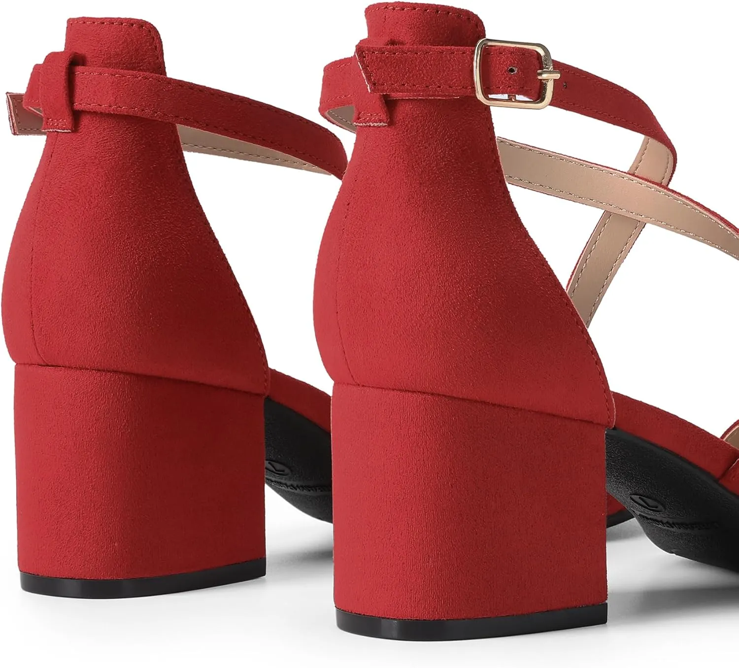 Strap Low Chunky Heels Open Toe Blocked Strappy Sandals Dress Shoes for Wedding Bridal Party DREAM spear healthful target infant finance PAIRS Women's Ankle 