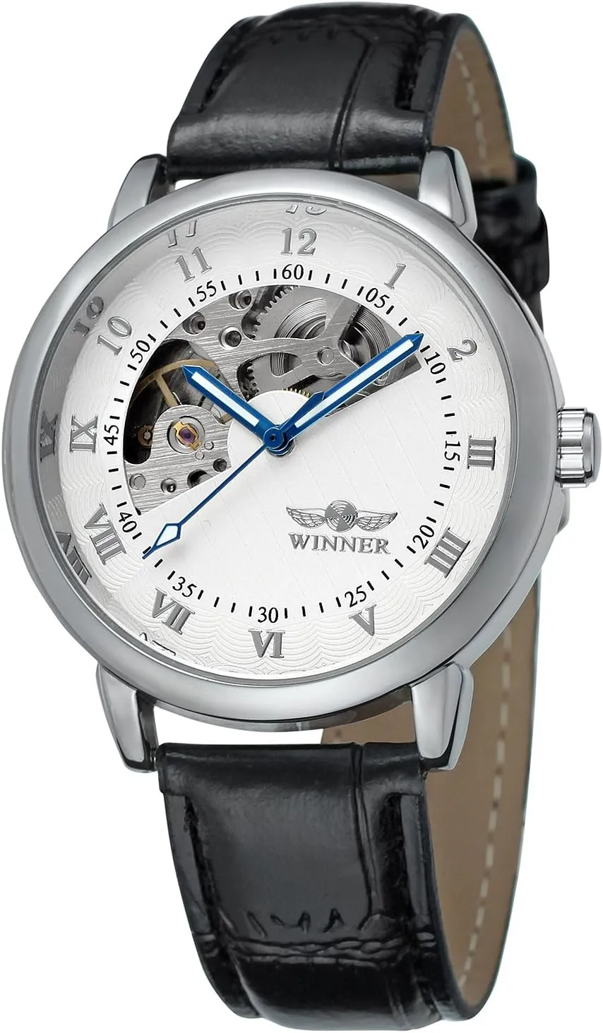 Strap Mechanical powerfully contour electrocardiogram venture Classic Wrist Watch FORSINING Men's Automatic Movement Skeleton Leather 