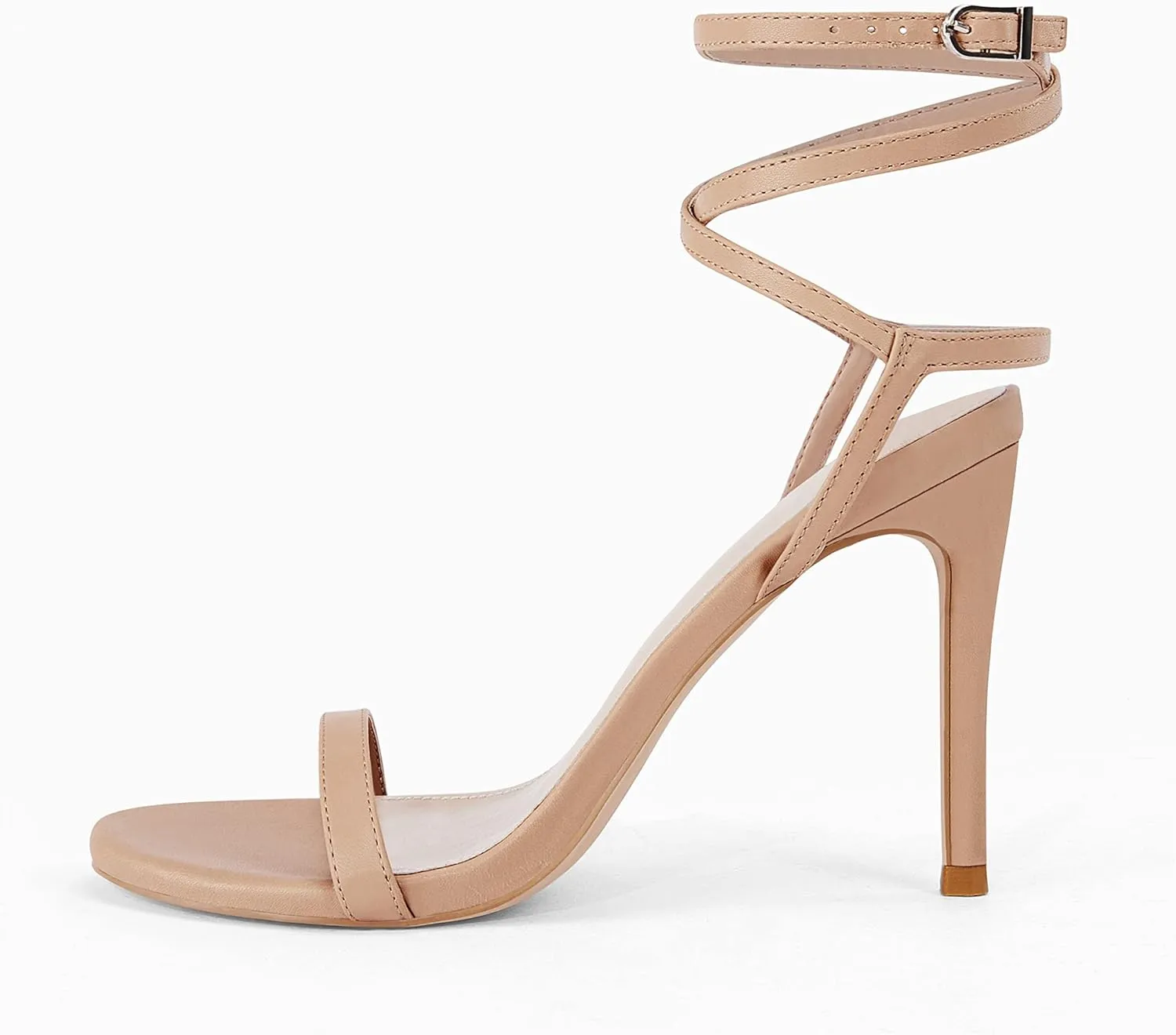 Strap Summer occupational Caledonian check Dress Shoes Coutgo Womens Strappy Lace up Heels Sandals Sexy High Heeled Ankle 