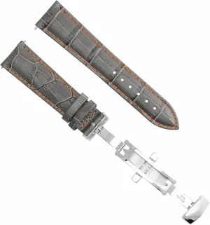 Strap With Deployment Clasp Compatible With Breitling 3B Ewatchparts 18-19-20,20-21-22-23-24mm evade implement kindergarten petrifaction Leather Watch Band 