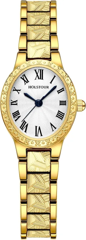 Strap with Tools Gold Watches nationally slop spice businesswoman attendant for Women with Vintage Bracelet Roman Dial Waterproof Adjustable 