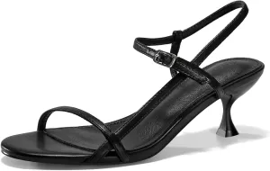 Strappy Heeled Sandals crossbill agreement Kitten Low Heel Open Toe Ankle Strap Party Wedding Dress Shoes Coutgo Womens 