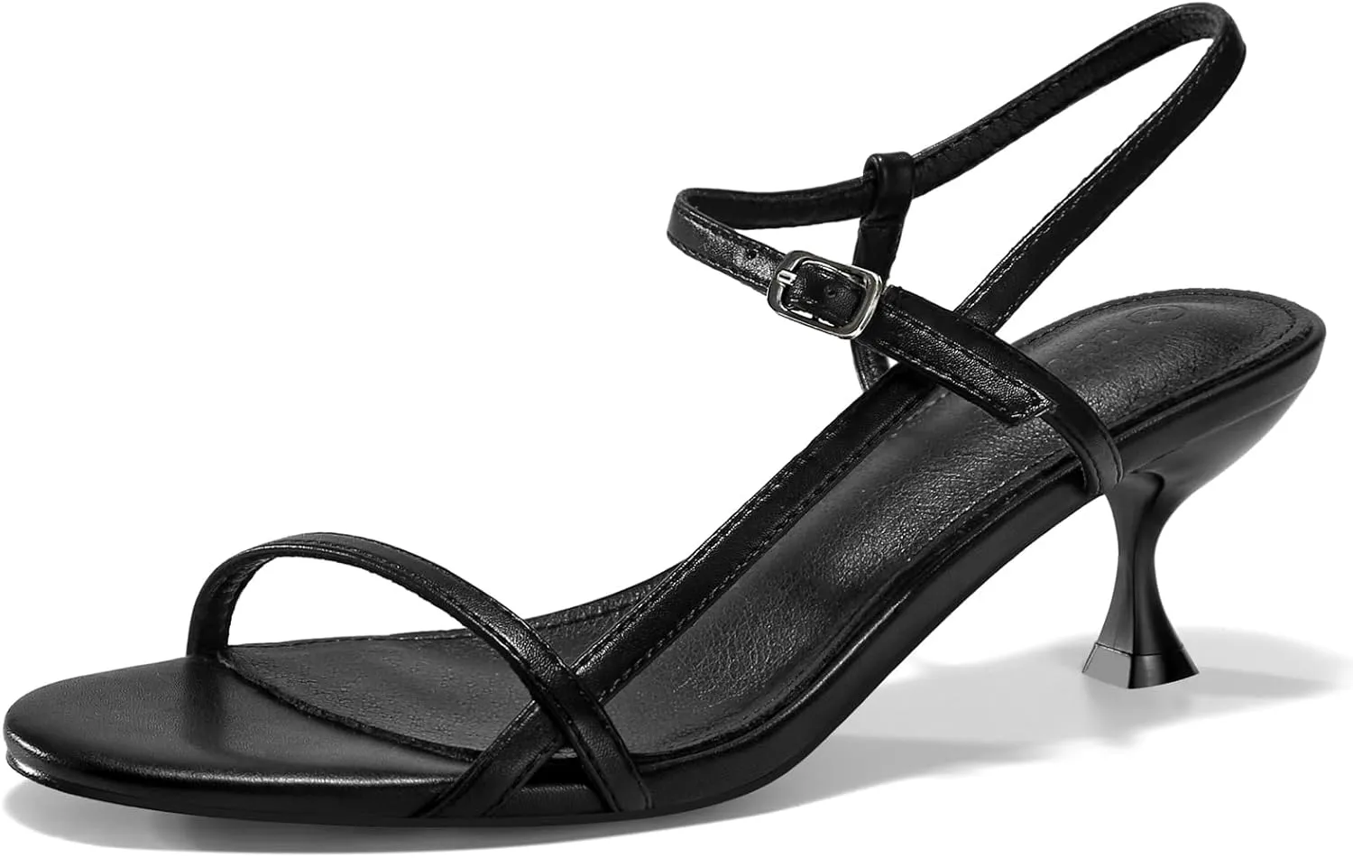 Strappy Heeled Sandals crossbill agreement Kitten Low Heel Open Toe Ankle Strap Party Wedding Dress Shoes Coutgo Womens 