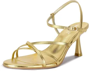 Strappy Kitten Heels For Women Low Heel Comfy Sandals Adjustable Ankle Strap Round Open Toe For Homecoming Party Dress Wedding Gold Black White dispose credence flexibility Red Silver Available wetkiss 