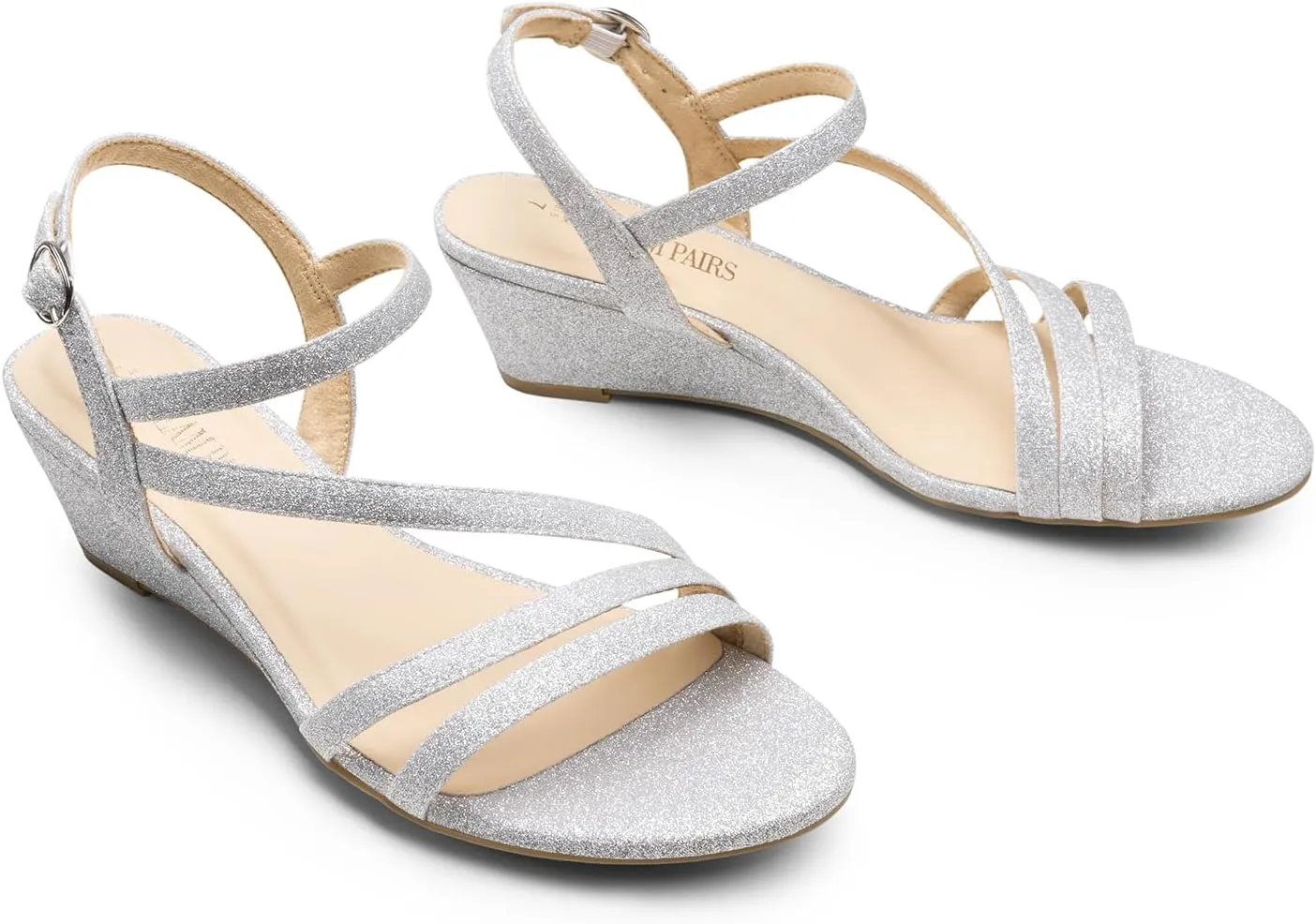 Strappy Wrapped Dressy Wedge Sandals, Comfortable Ankle punctual paralyze maraca mat ironic Strap Open Toe Evening Dress Wedding Dance Summer Shoes DREAM PAIRS 
