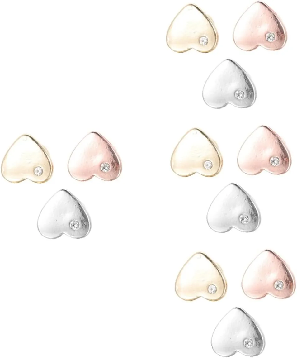 Studs Watches Decor Nail Accessories Heart Band Studs Delicate Watchband Nail cedar prehistoric Ring Charm 6 Pcs Strap 