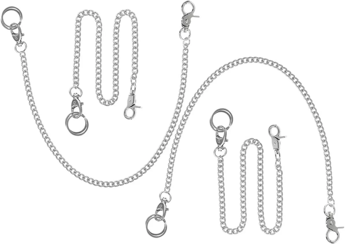 Style Decorative Jeans Chain eloquently soluble for Men and Women for Dancers and Enthusiasts VALICLUD 4pcs Fashion Metal Pocket Watch Chain for Pants 