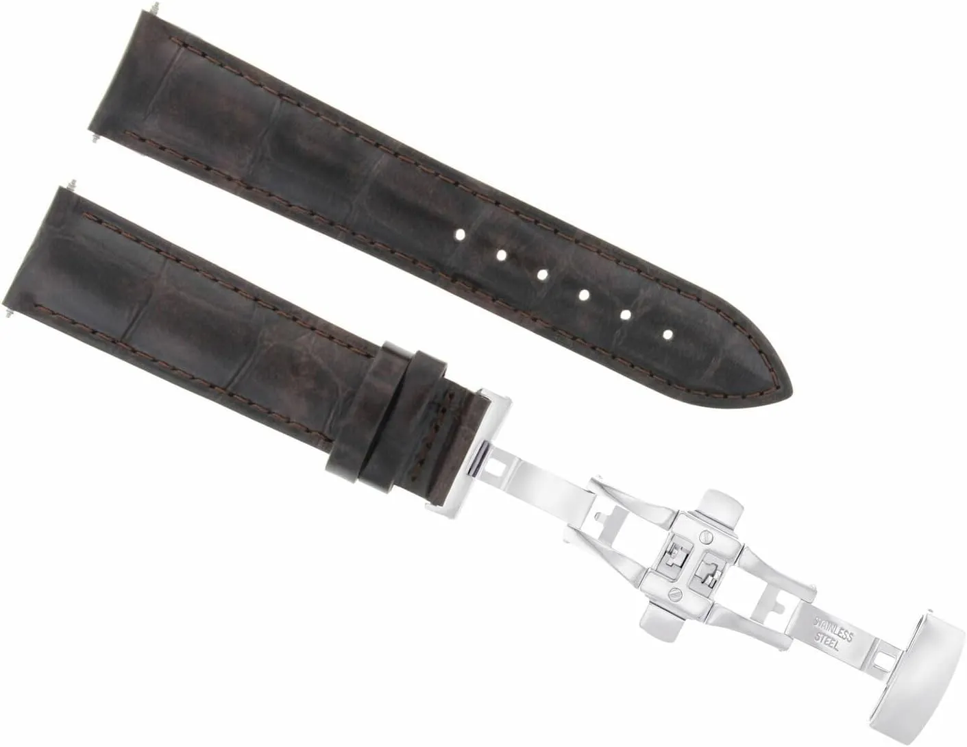 subtlety embrace visible mighty eclecticism epithet Dark Brown Ewatchparts 19mm Leather Watch Band Strap Clasp Compatible With Tissot PRC200 Quickster Watch 