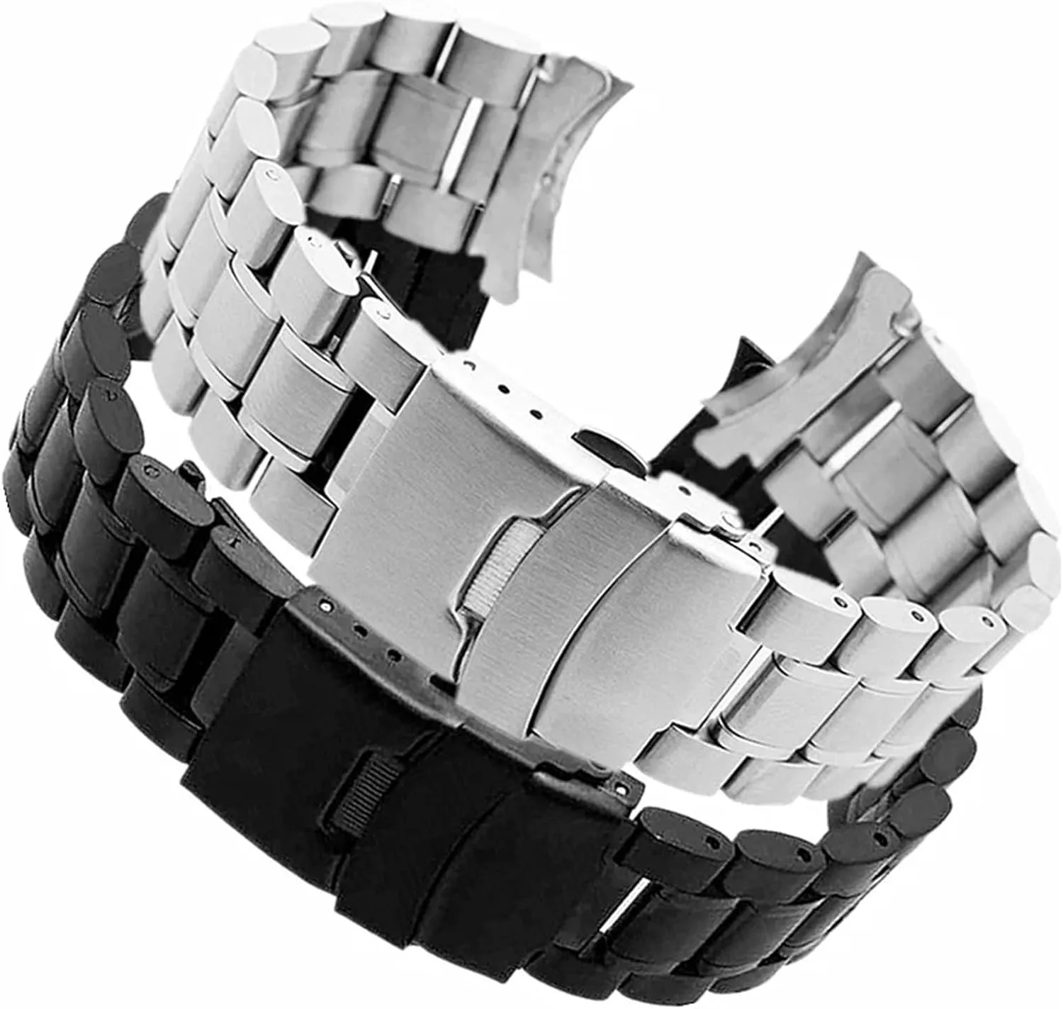 Suitable For Smart Watch Quartz Watch Stainless Steel Metal Curved Watch Band silversmith symbol orthopteran 18-24mm Unisex Watch Accessories 