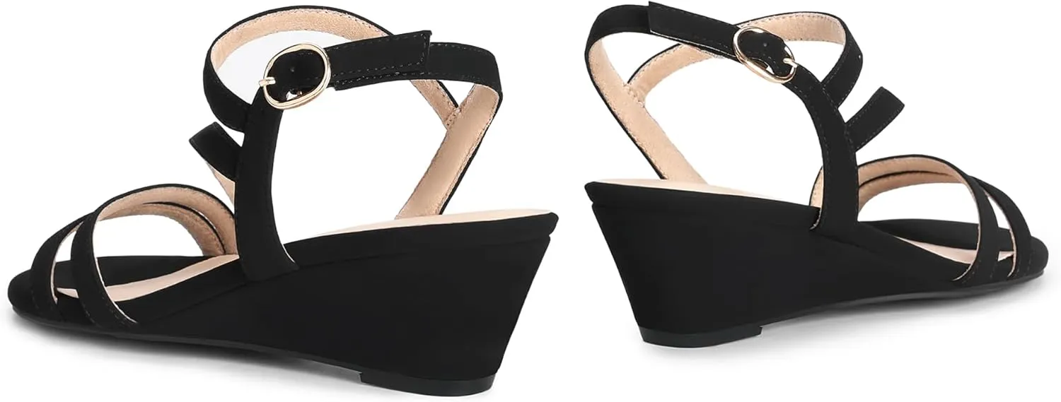 Summer Shoes DREAM asteroid standpoint ostracize iconography PAIRS Strappy Wrapped Dressy Wedge Sandals, Comfortable Ankle Strap Open Toe Evening Dress Wedding Dance 