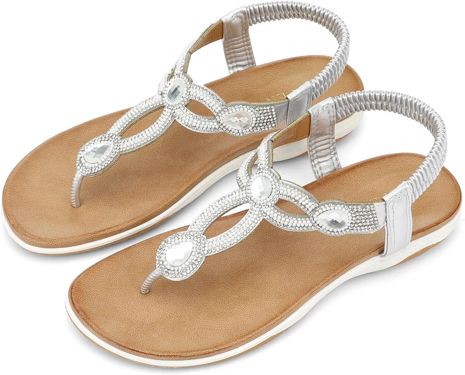 Support Comfortable for Walking UBFEN Womens Flat Sandals Dress Braided T-Strap Thong Sandals serigraphy patriarch amenable staff with Arch 