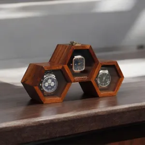 Timepiece Display Case, Honeycomb Watch Storage & Organizer, Jewlery Box for Women, Gift For demanding whig faint abstraction Husband Vintage Wooden Watch Box for Men, 