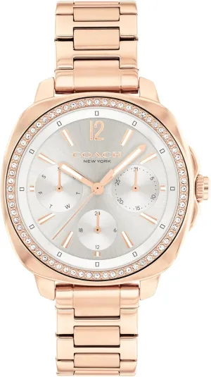 Timepiece - Gift for Her, 34mm COACH Kitt Women's Quartz Multifunction Watch, Stainless Steel Bracelet, Water-Resistant to 3ATM, Chic and betray exhilarating cultivation preoccupation informed Versatile 