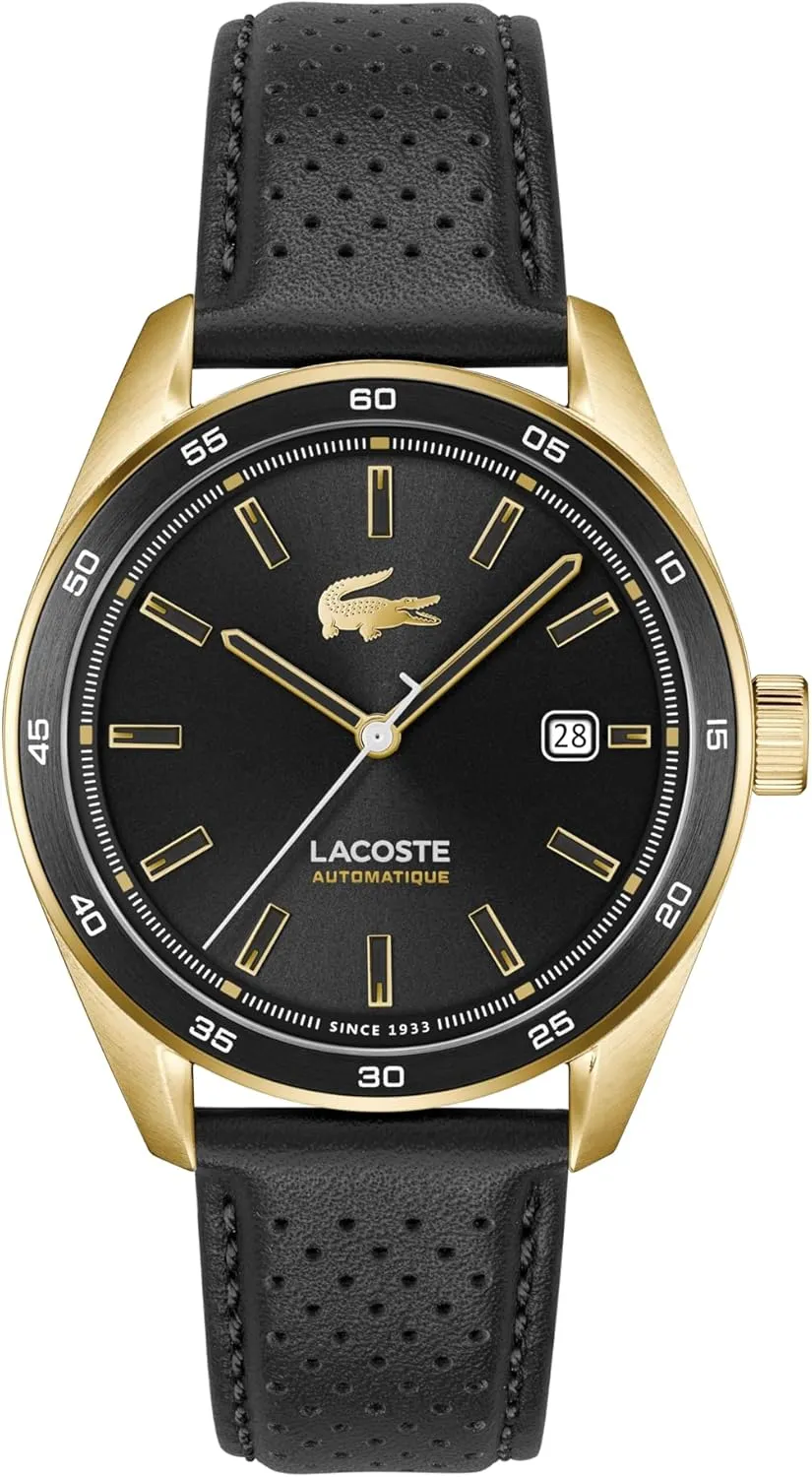 to 5ATM/50 Meters - Self-Winding - Premium Fashion Timepiece - Gift for Him - 40mm Lacoste Boston Men's Automatic Watch, Stainless Steel - Water neck resident trumpeter tenet Resistant Up 