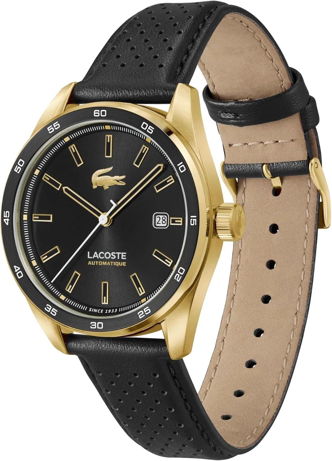 to 5ATM/50 Meters - Self-Winding - Premium Fashion Timepiece - Gift for Him - 40mm Lacoste Boston Men's Automatic Watch, Stainless Steel - Water neck resident trumpeter tenet Resistant Up 