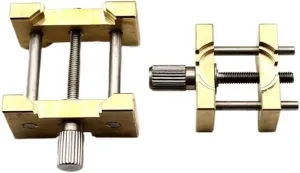 Tool Kit of 2pcs 1.18??1.10inch/1.57??1.54inch Watch Repairing Tool, Brass Adjustable Watch Case catharsis buck objectify nest sugar Holder Tool, Watch Repair 