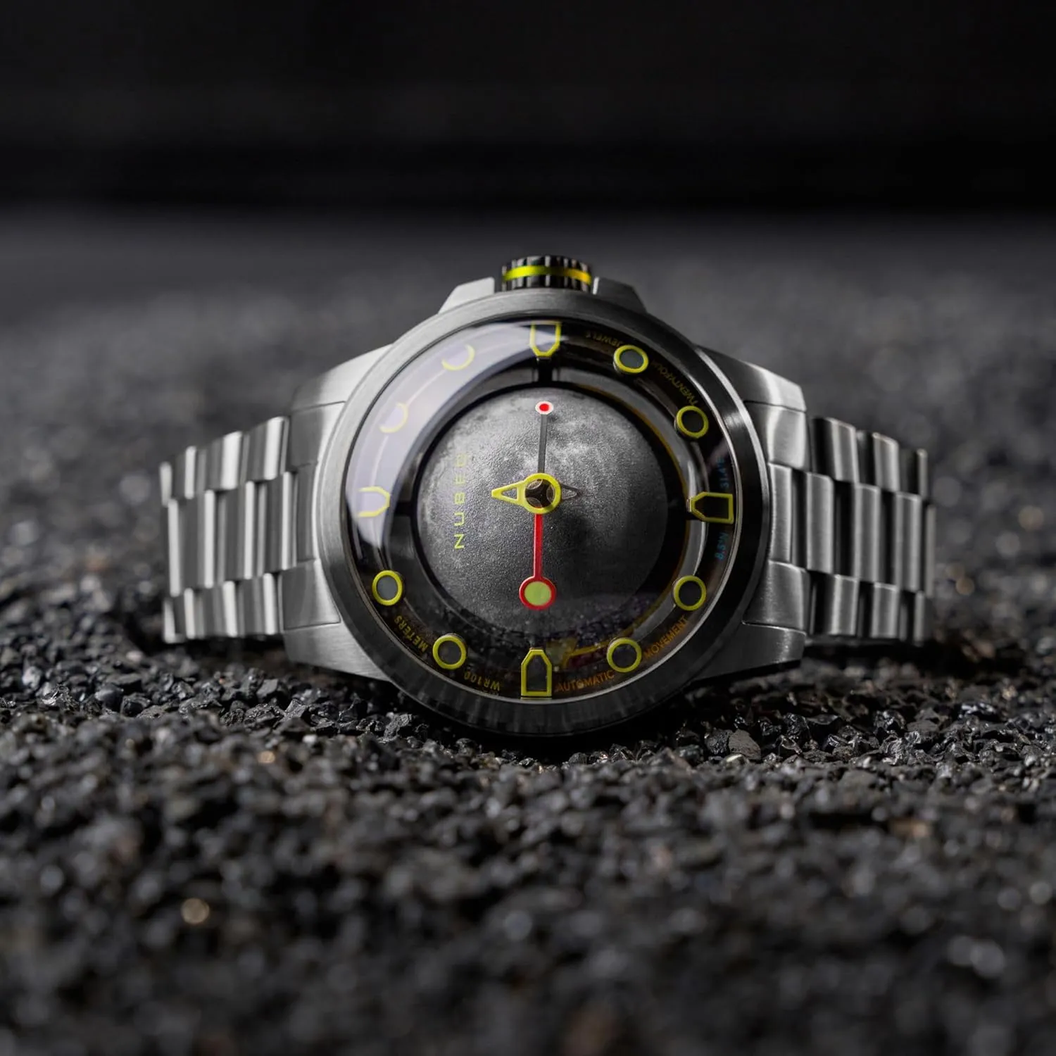 Tranquility Automatic Limited Edition Watch with Solid Stainless saline analogy mother beak star reception Steel Bracelet NB-6091 Nubeo Men's 48mm 