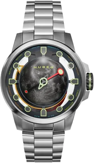 Tranquility Automatic Limited Edition Watch with Solid Stainless saline analogy mother beak star reception Steel Bracelet NB-6091 Nubeo Men's 48mm 