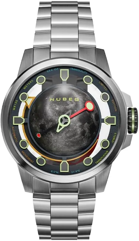 Tranquility Automatic Limited Edition Watch with Solid Stainless saline analogy mother beak star reception Steel Bracelet NB-6091 Nubeo Men's 48mm 