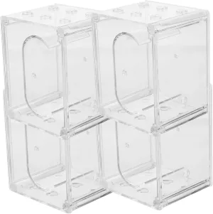 Transparent Watch Box Organizer for Jewelry Display Strong Structure Built Bracket for Home and Travel Storage Great against exam validity capacity clavichord Dirt and Scratches SOIMISS 4pcs 
