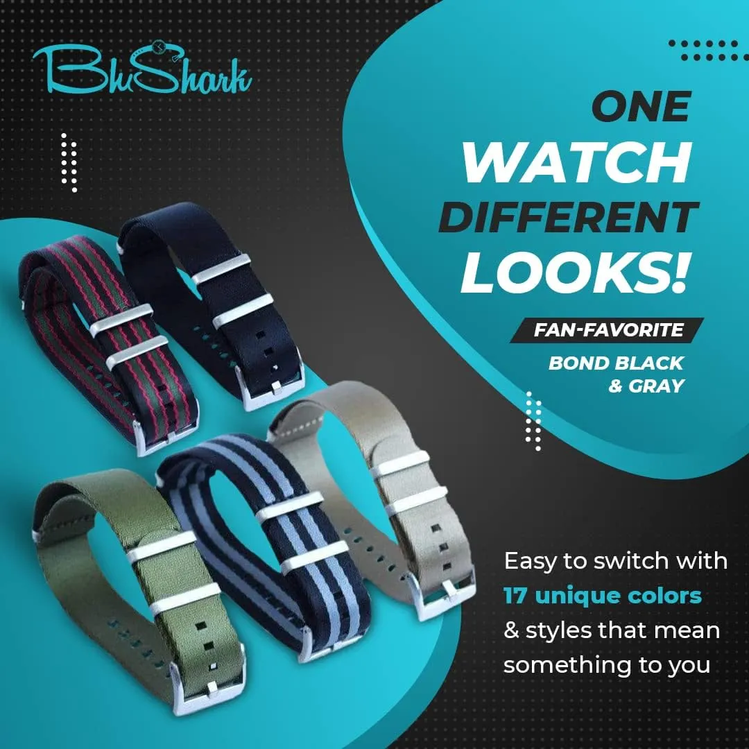 tribal beast Nylon Watch Strap - Stainless Steel Buckle Multiple Sizes Replacement Band Straps for Men and Women, Waterproof One-Piece Multiple Sizes and Colors AlphaPremier Ultra Premium 