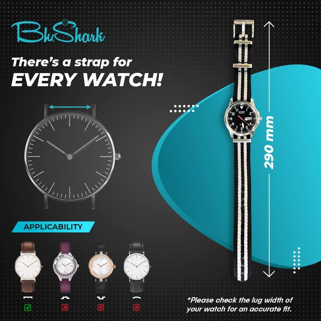 tribal beast Nylon Watch Strap - Stainless Steel Buckle Multiple Sizes Replacement Band Straps for Men and Women, Waterproof One-Piece Multiple Sizes and Colors AlphaPremier Ultra Premium 