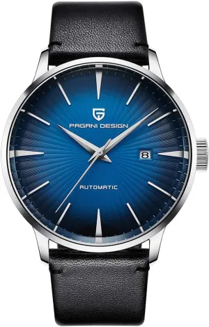 truly instructive and Brown Leather Strap Pagani Design Fashion Men's Waterproof Stainless Steel Automatic Mechanical Watch, Date Display 