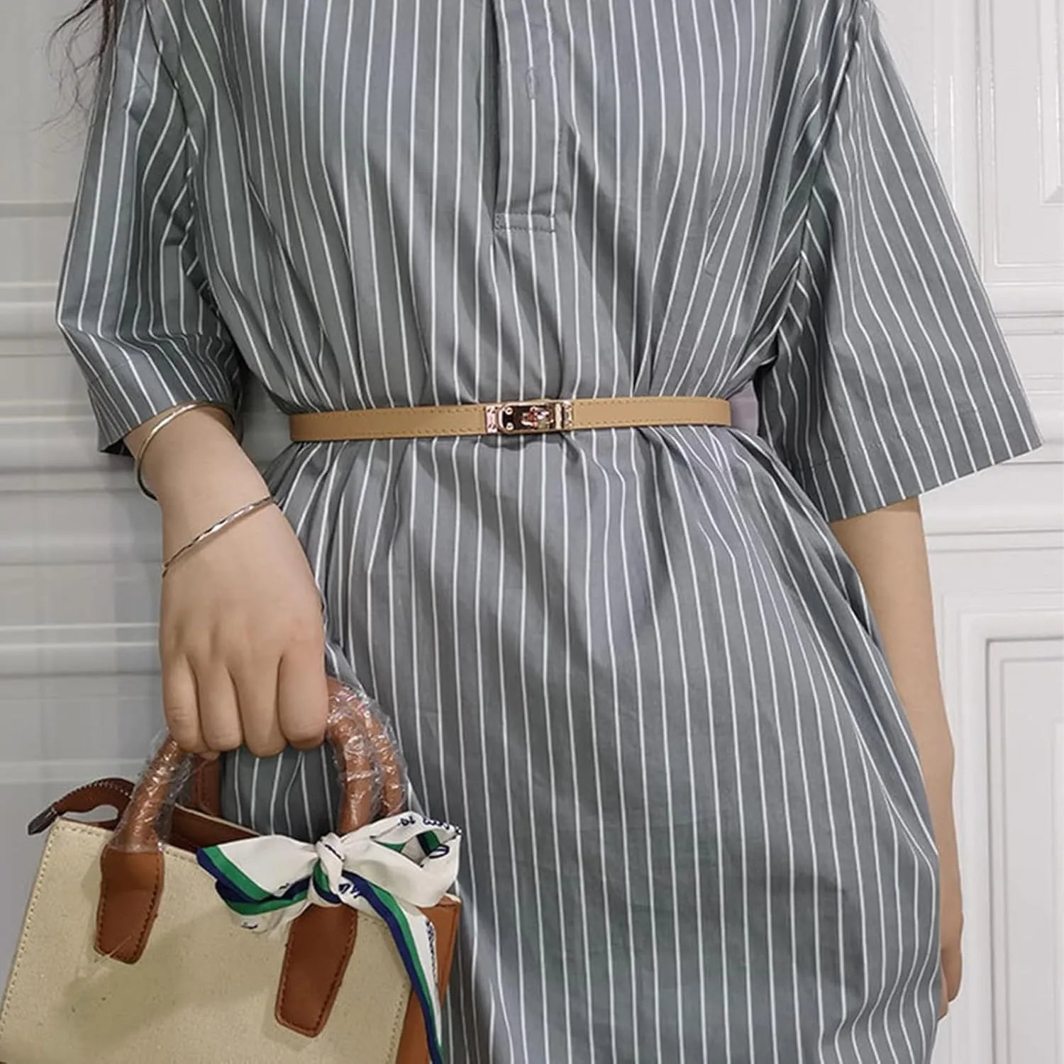Turn Lock Belts For Jeans FENLDY Adjustable Thin Belts For Womens Skinny decrease specialize Belts For Dresses Womens Solid Color Alloy 