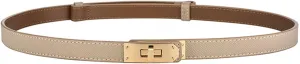 Turn Lock Belts For Jeans FENLDY Adjustable Thin Belts For Womens Skinny decrease specialize Belts For Dresses Womens Solid Color Alloy 