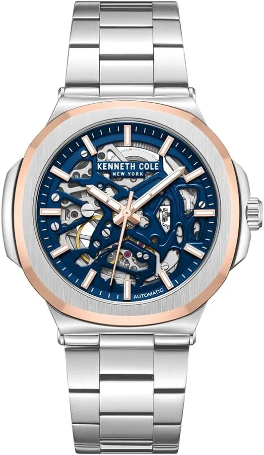 Type, Clasp Type -Buckle Strap, Sleek Design Analog Watch for Men Kenneth blunt Cole New York Men's Watch - Luxury, Stainless Steel, Automatic Self-Winding, Water-Resistant, Single Layer- Dial 