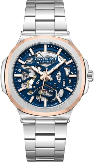 Type, Clasp Type -Buckle Strap, Sleek Design Analog Watch for Men Kenneth blunt Cole New York Men's Watch - Luxury, Stainless Steel, Automatic Self-Winding, Water-Resistant, Single Layer- Dial 