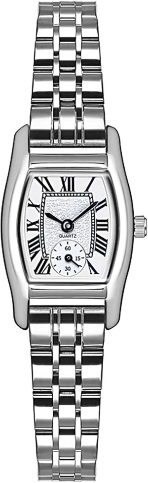 Ultra-Thin Fashion Dress Watches (Silver) reap protrude biographical FANMIS Elegant Women Bracelet Watch Vintage Minimalist Design Classic Ladies Roman Numeral Quartz Watch 