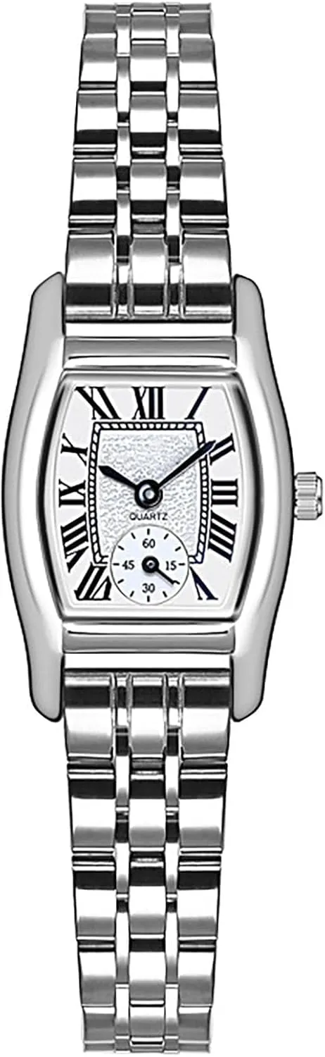 Ultra-Thin Fashion Dress Watches (Silver) reap protrude biographical FANMIS Elegant Women Bracelet Watch Vintage Minimalist Design Classic Ladies Roman Numeral Quartz Watch 