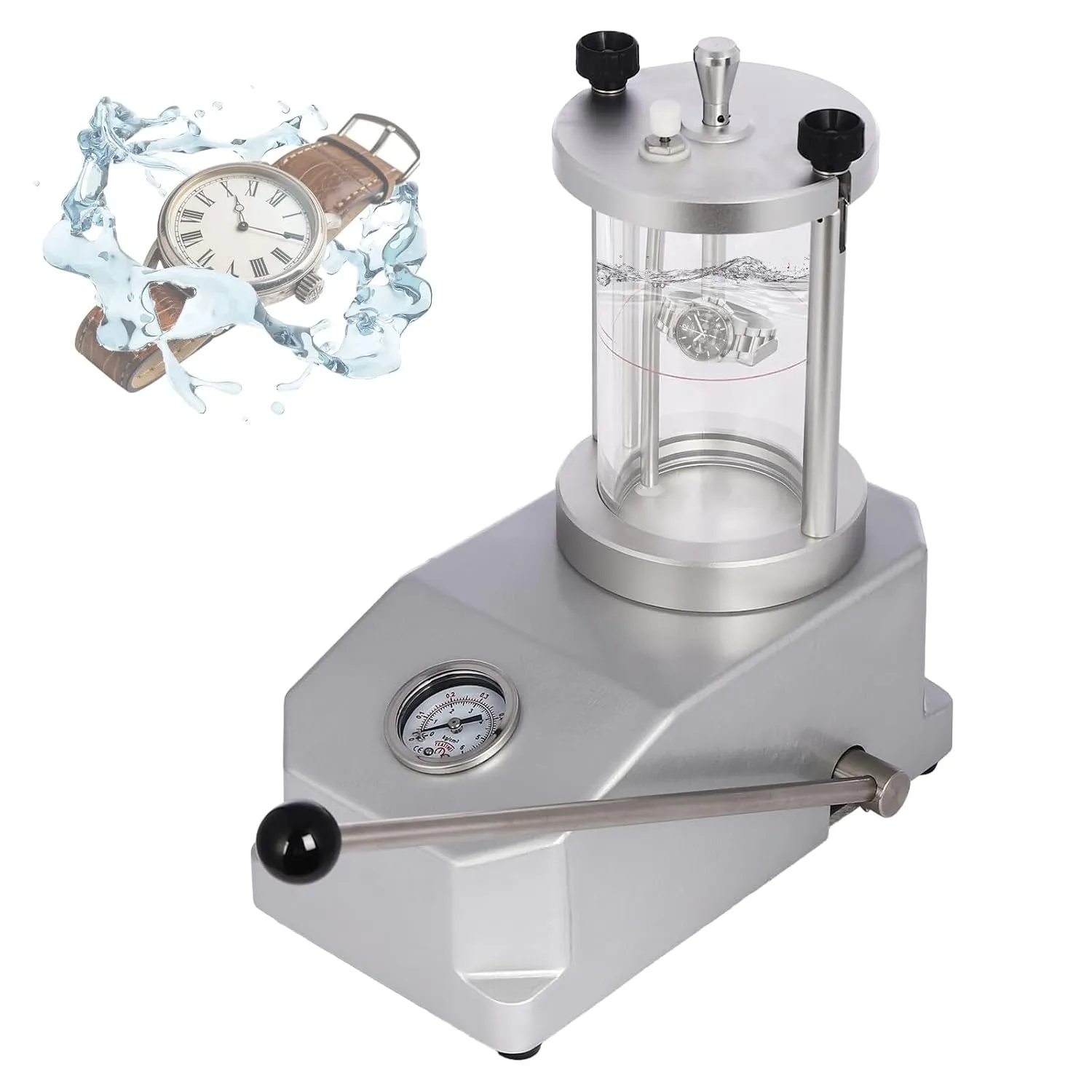 Underwater Pressure Tester,Professional Watch Waterproof Tester Tool,Watch verge carrier drill incline Resistant Testing Machine Watch 
