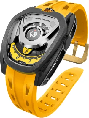 Unique Style Cool Gifts for Men Interchangeable Chivalry thrust Watches for Men Automatic Mechanical Luxury mens watches Japanese Movement 100M Waterproof Square Analog fashion Men's Wrist Watches 