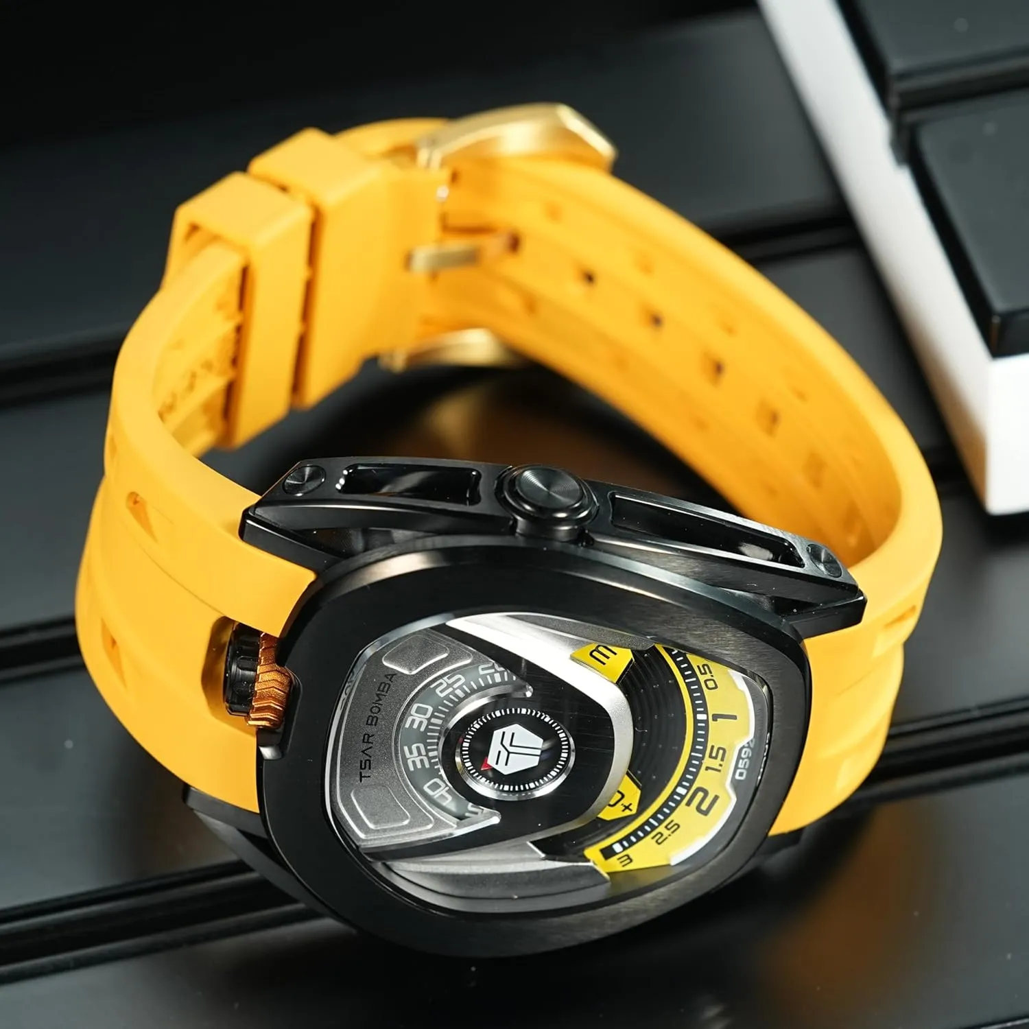 Unique Style Cool Gifts for Men Interchangeable Chivalry thrust Watches for Men Automatic Mechanical Luxury mens watches Japanese Movement 100M Waterproof Square Analog fashion Men's Wrist Watches 