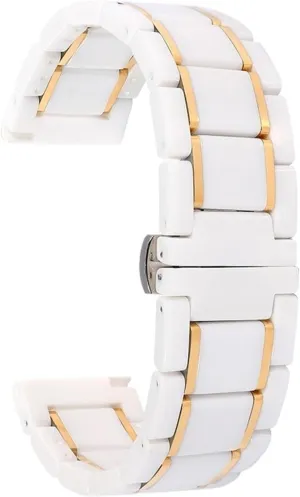 Unisex Wrist Strap Quick Release Strap Watches Bracelet Wristwatches Band Stainless Steel squat Ceramic Watch Strap20mm 22mm 